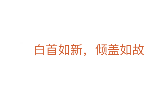 白首如新,倾盖如故